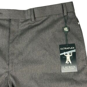 Ralph‎ Lauren Dress Pants Ultraflex Classic Fit Mens 38Wx32L Trousers Gray New